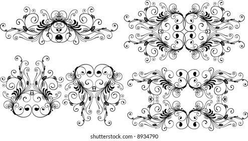 floral ornaments - vector