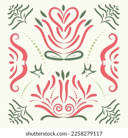 Floral Ornaments Vector, Floral Decoration Vector 