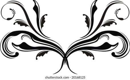floral ornaments in vector format, very easy to edit, individual objects!