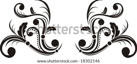 floral ornaments in vector format, very easy to edit, individual objects!