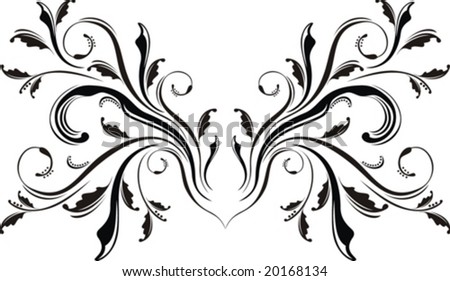 floral ornaments in vector format, very easy to edit, individual objects!