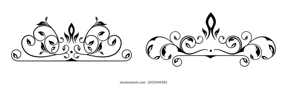 floral ornaments vector set art collection