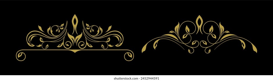 floral ornaments vector set art collection