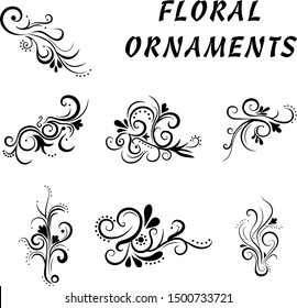 Floral ornaments vectors .. .. .. ..