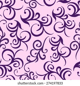 Floral ornate decorative background in purple colors