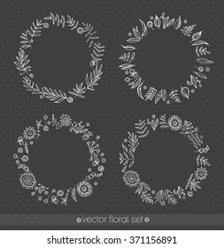 Floral ornate frame for invitations or announcements.