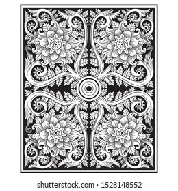 floral ornate ornament illustration vector