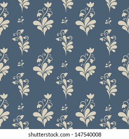 Floral ornate seamless pattern. Endless pattern with flowers can be used for web design, wallpaper, printing on the surface paper or cloth etc.