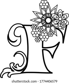 In Floral Outlined Letter I've created a monogram with flowers suitable for digital projects, crafts, hobby, cards, invitations, weddings, logos, website or crafts.