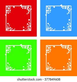 floral overlapping border set 
