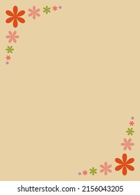 vector de esquinas de diseño de páginas florales