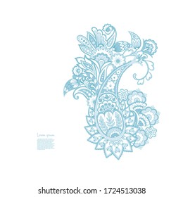 Floral Paisley colorful vector ornament. Isolated Pattern 