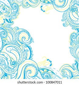 Floral paisley frame