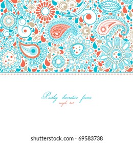 Floral paisley frame