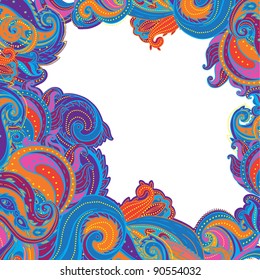 Floral paisley frame