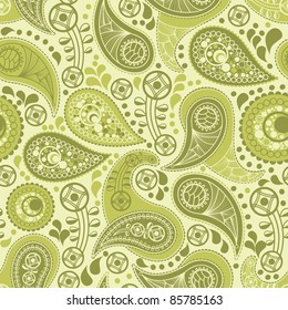 Floral paisley seamless background