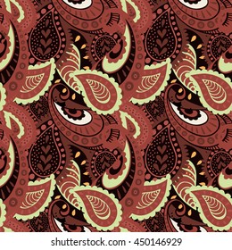 Floral Paisley seamless pattern .