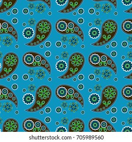 Floral Paisley seamless pattern, vector