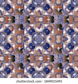 Floral Paisley seamless pattern. Vintage patterned background. Vector ethnic style paisley flowers, leaves, shapes. Repeat colorful ornaments. Decorative ornate design for wallpaper, print, fabric.