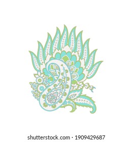 Floral Paisley vector pattern. Damask Isolated ornament