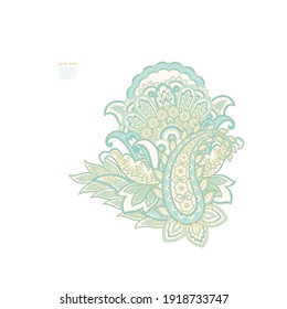 Floral Paisley vector pattern. Damask Isolated ornament