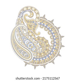 Floral Paisley vector pattern. Damask Isolated ornament