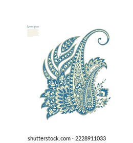 Floral Paisley vector pattern. Damask Isolated ornament