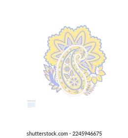 Floral Paisley vector pattern. Damask Isolated ornament