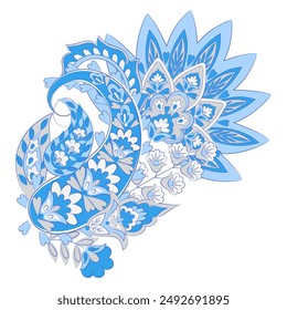 Floral Paisley vector pattern. Damask Isolated ornament