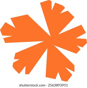 Floral Paper Cut Shape Vector Illustration