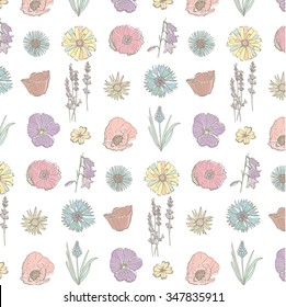 floral pastel color pattern