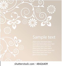 Floral pastel greeting card