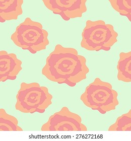 Floral pastel seamless vector pattern for surface, textile, stationary design, wallpaper, wrapping paper, background, scrapbook, quilting, texture, invitation, greeting, wedding card, brand identity