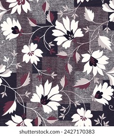 floral patchwork pattern textures background