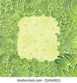 Floral patten card vector illustration
