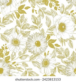 Motif floral Abstrait Blooms Géométrie en pétales.