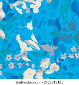 Motif floral Abstrait Blooms Géométrie en pétales.
