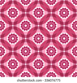 Floral pattern with abstract flowers. Seamless vector background. 