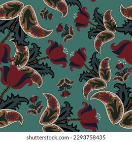 Floral pattern. Abstract. Seamless. Ethnic. Tribal.