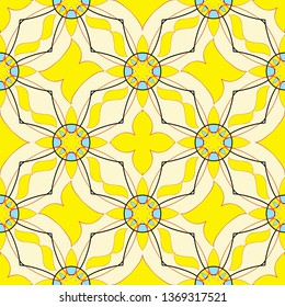 floral pattern, abstract seamless texture, vector art illustration