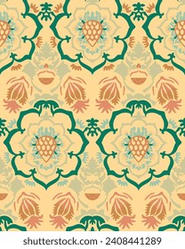 Floral Pattern Abstract Seamless Vector.