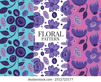 Flor violeta abstracta del patrón floral