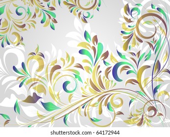 floral pattern abstraction stylized illustration