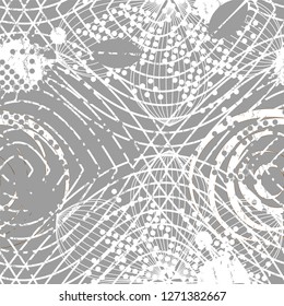 Floral pattern, abstraction, vintage seamless vector background.
