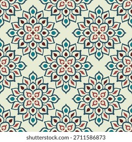 Un patrón floral con pétalos de estilo tailandés en capas alternas