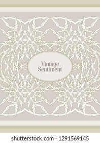 Floral  pattern, background  In art nouveau style, vintage, old, retro style. In gold and black. Good for the cover of a notebook, tablet, phone,  product label. Vector illustration.

