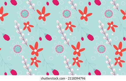 floral pattern background with colorful