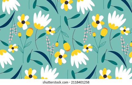 floral pattern background with colorful