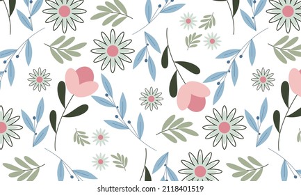 fondo de patrón floral con colorido