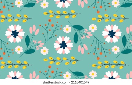 floral pattern background with colorful